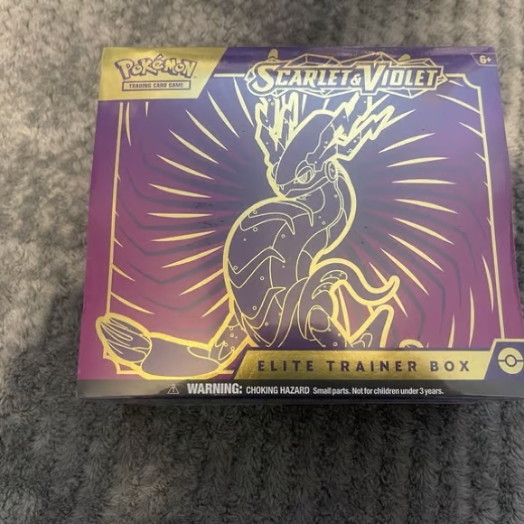 Pokemon Elite Trainer Box with Purple and Black Design